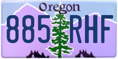 OR license plate 885RHF