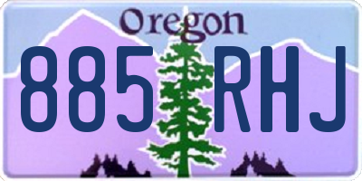 OR license plate 885RHJ