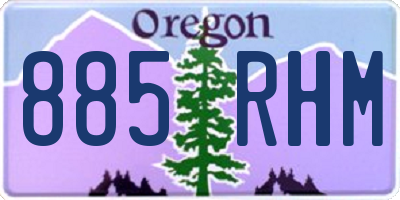 OR license plate 885RHM
