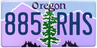 OR license plate 885RHS