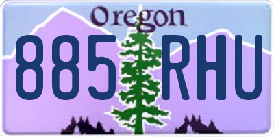 OR license plate 885RHU
