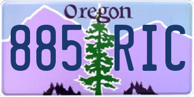 OR license plate 885RIC