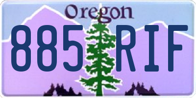 OR license plate 885RIF