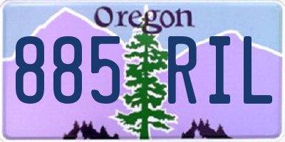OR license plate 885RIL