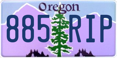 OR license plate 885RIP