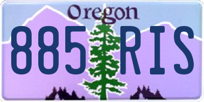 OR license plate 885RIS