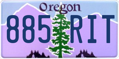 OR license plate 885RIT