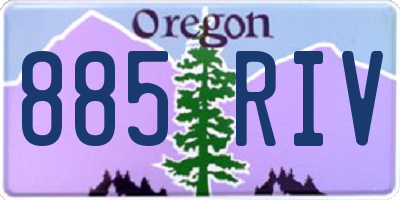 OR license plate 885RIV