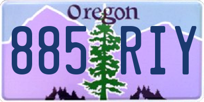 OR license plate 885RIY