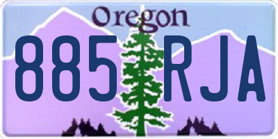 OR license plate 885RJA