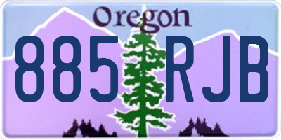 OR license plate 885RJB