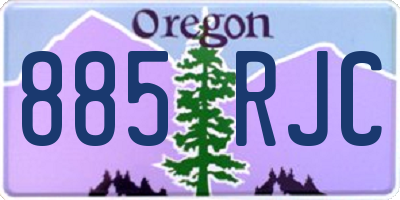 OR license plate 885RJC