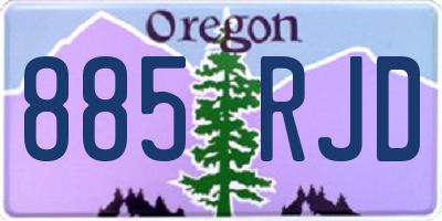 OR license plate 885RJD