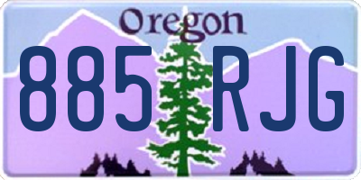 OR license plate 885RJG