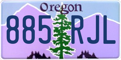 OR license plate 885RJL