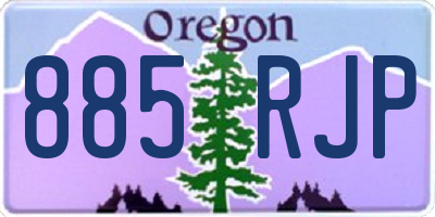 OR license plate 885RJP
