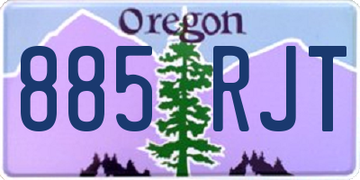 OR license plate 885RJT