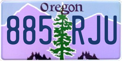OR license plate 885RJU
