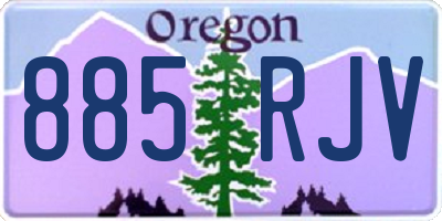 OR license plate 885RJV
