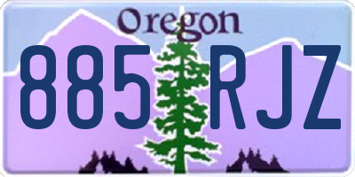 OR license plate 885RJZ