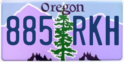 OR license plate 885RKH