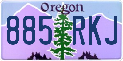 OR license plate 885RKJ