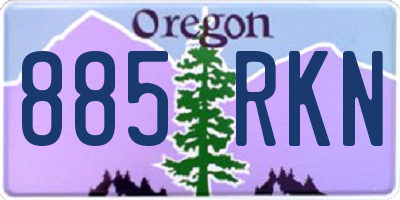 OR license plate 885RKN
