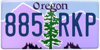 OR license plate 885RKP