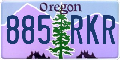 OR license plate 885RKR