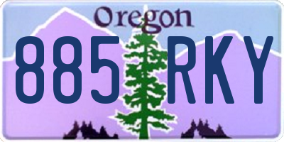 OR license plate 885RKY