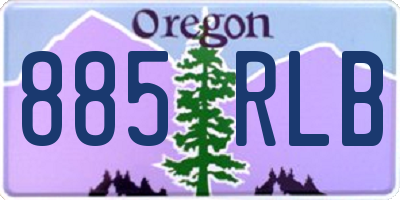 OR license plate 885RLB