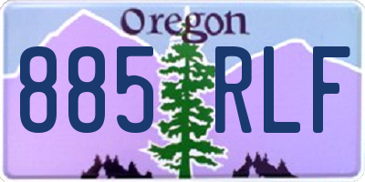 OR license plate 885RLF