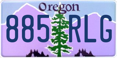 OR license plate 885RLG
