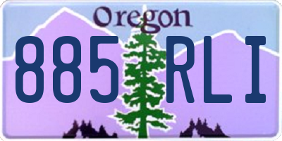 OR license plate 885RLI
