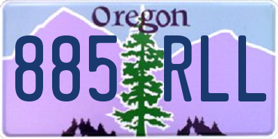 OR license plate 885RLL
