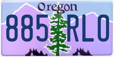 OR license plate 885RLO
