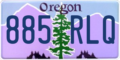 OR license plate 885RLQ