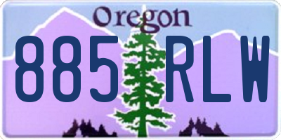 OR license plate 885RLW