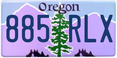 OR license plate 885RLX