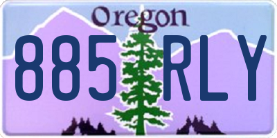 OR license plate 885RLY