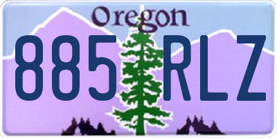OR license plate 885RLZ