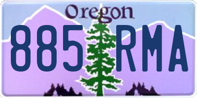 OR license plate 885RMA