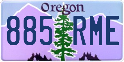 OR license plate 885RME