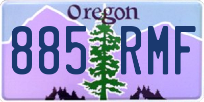 OR license plate 885RMF
