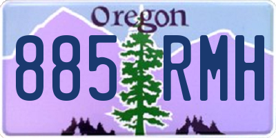 OR license plate 885RMH