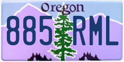 OR license plate 885RML