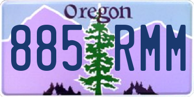 OR license plate 885RMM