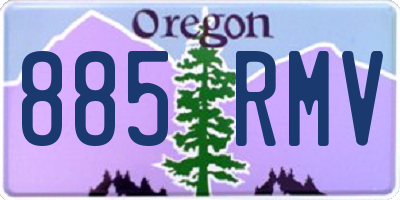 OR license plate 885RMV