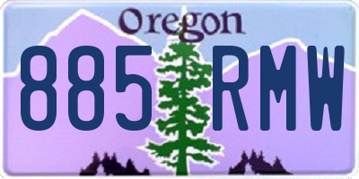 OR license plate 885RMW