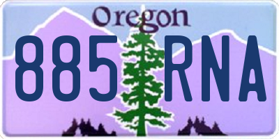 OR license plate 885RNA
